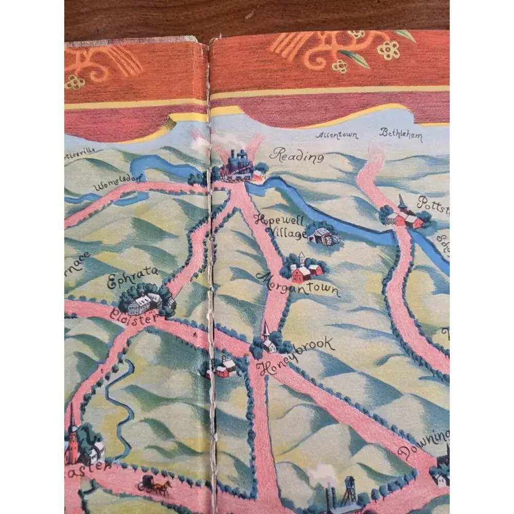 The Story of the Pennsylvania Dutch 1943 1stEd in DJ. Worn in areas see descript